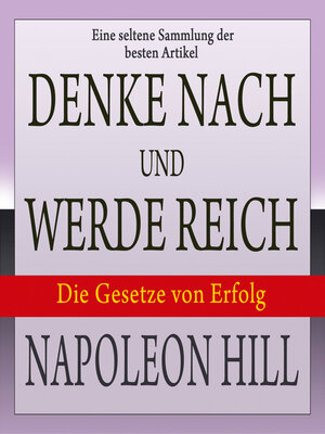 cover image of Denke nach und werde reich